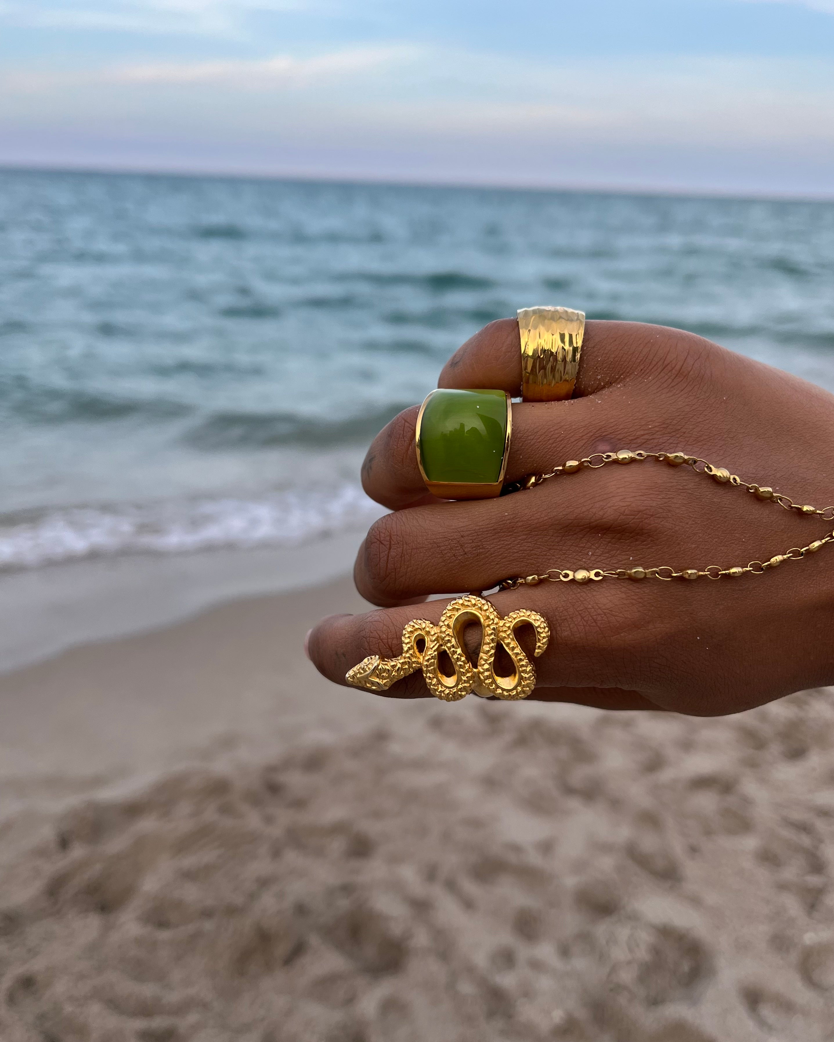 IRIS - GOLD & JADE