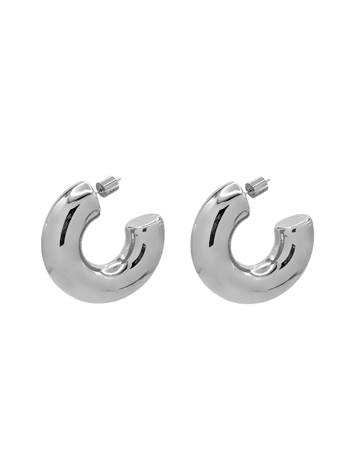 JAI LARGE HOOPS - SILVER