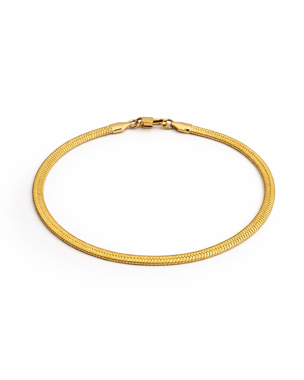 HERRINGBONE ANKLET - GOLD