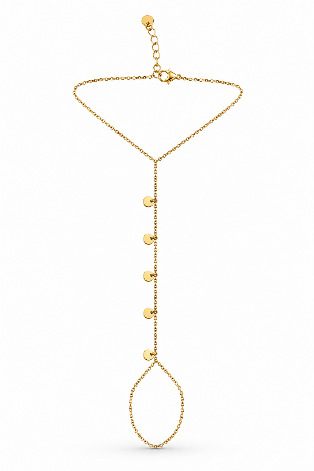 DISC HAND CHAIN - GOLD