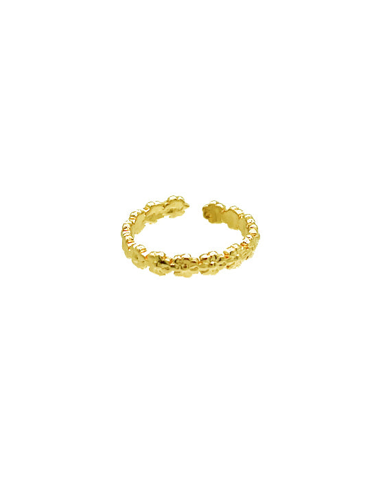 FLOWER TOE RING - GOLD