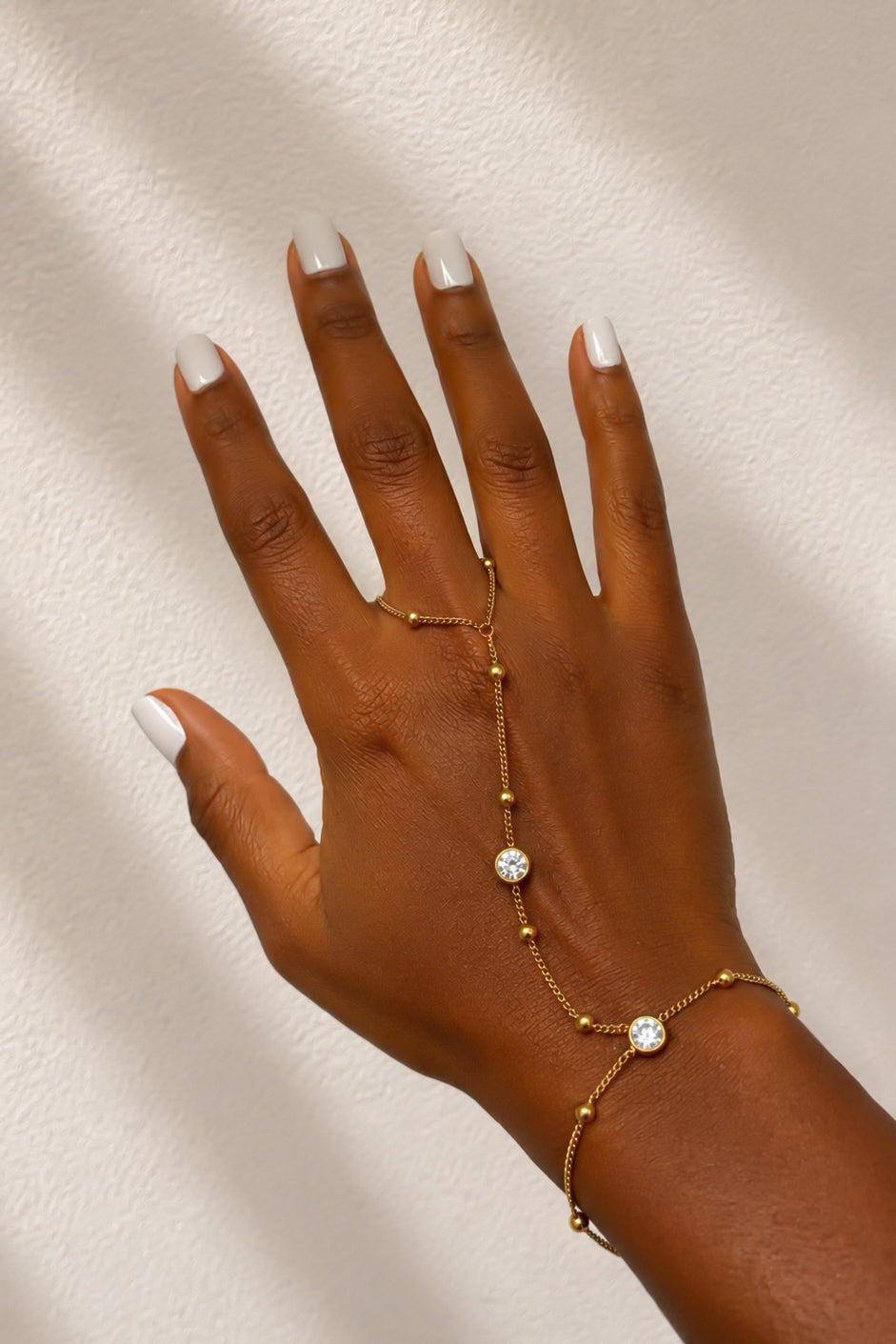 BEZEL HAND CHAIN - GOLD
