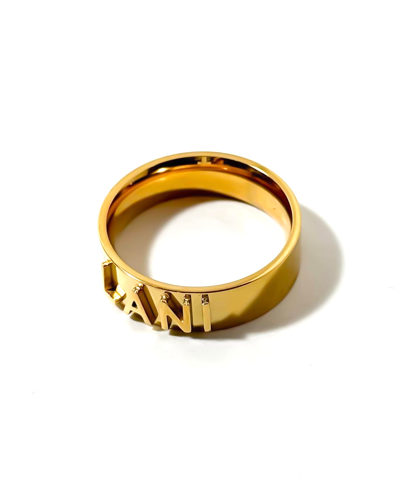 LETTER BAND RING