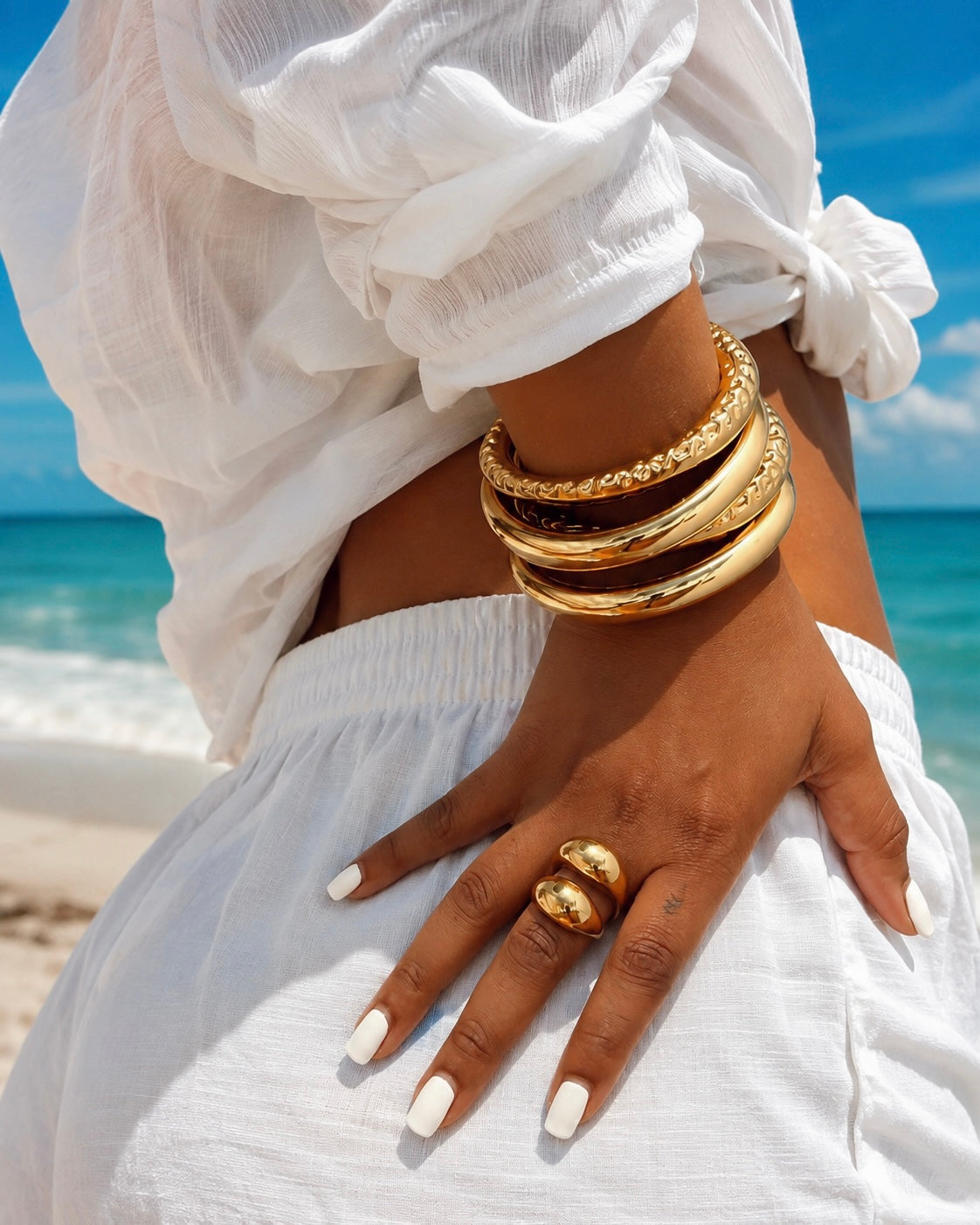 DUAL ORB RING - GOLD