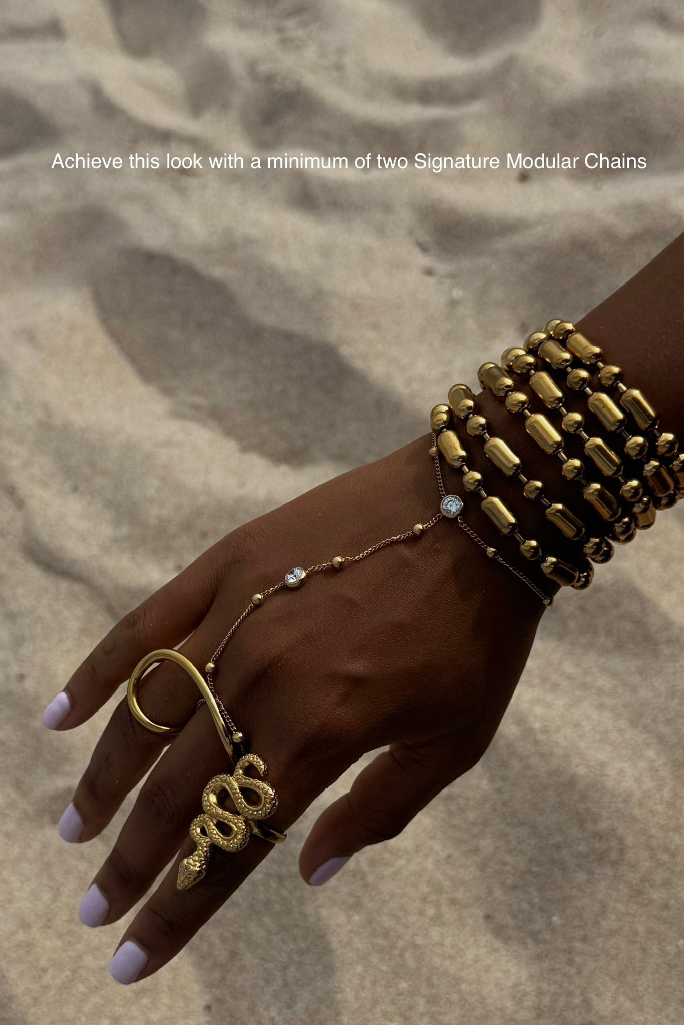 SIGNATURE MODULAR CHAIN - GOLD