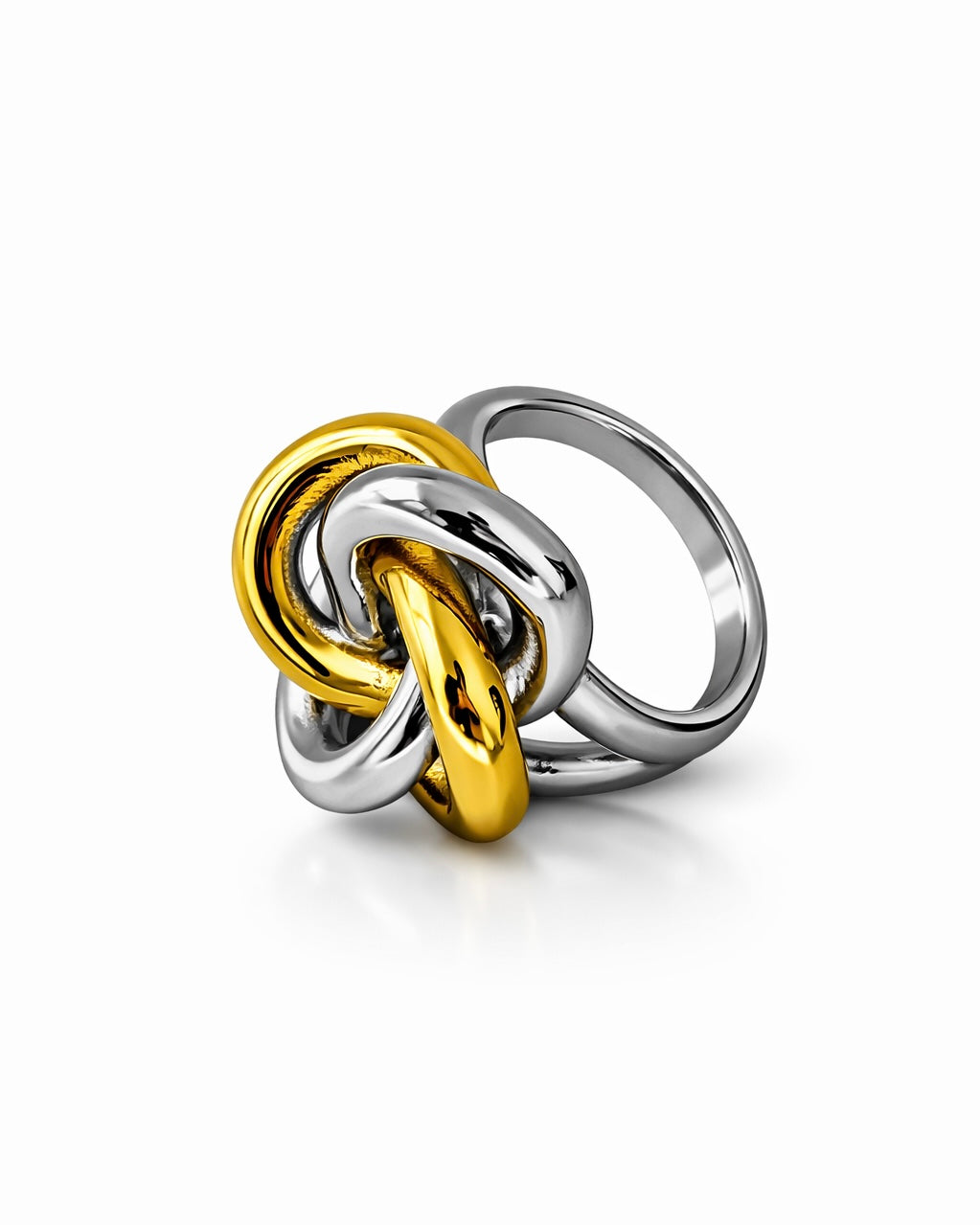 DOUBLE KNOT RING - SILVER/GOLD