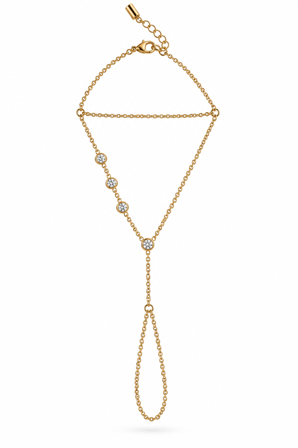 TIERED V HAND CHAIN - GOLD