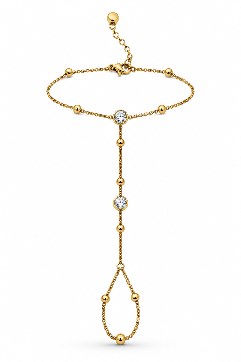 BEZEL HAND CHAIN - GOLD