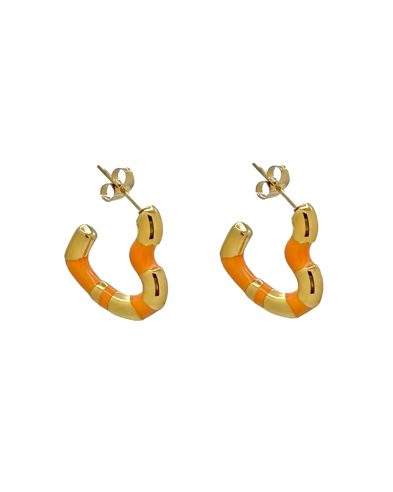 ELLA HEART HOOPS - TANGERINE