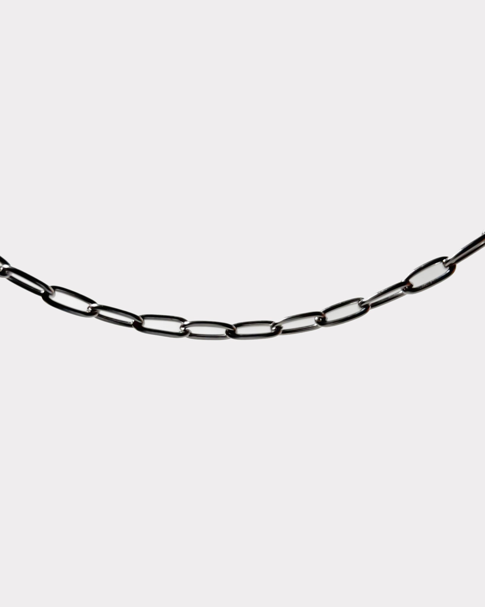 OVAL LINK ANKLET - SILVER