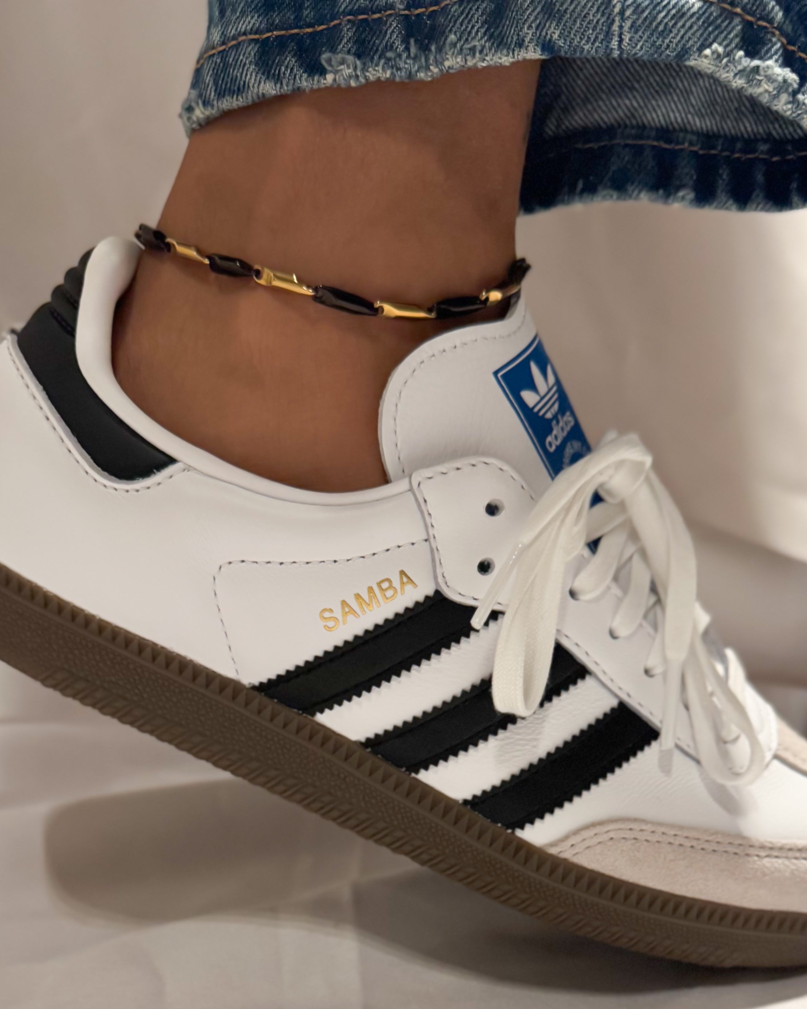 LYSA ANKLET - BLACK/GOLD