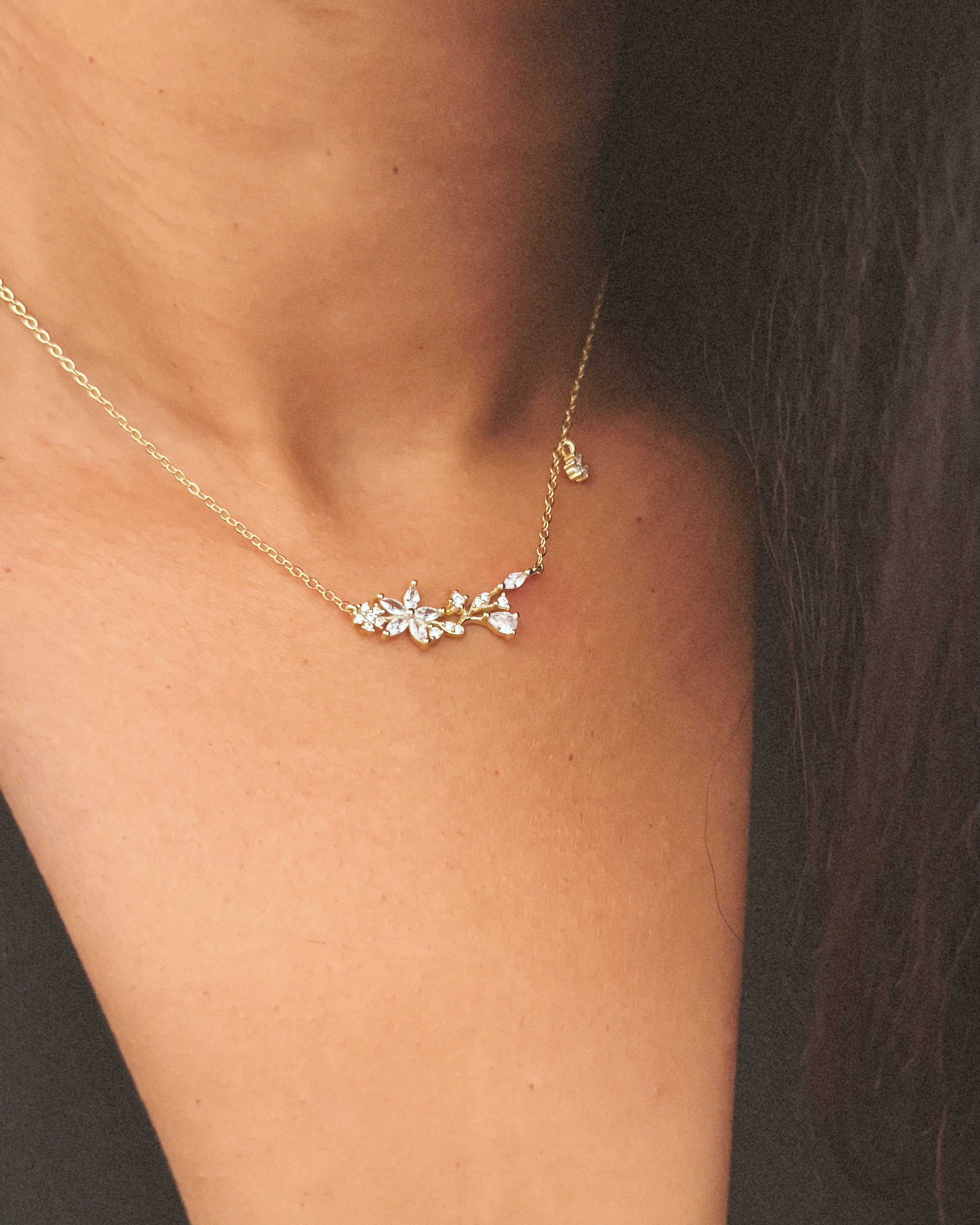 CZ EARRING AND NECKLACE SET