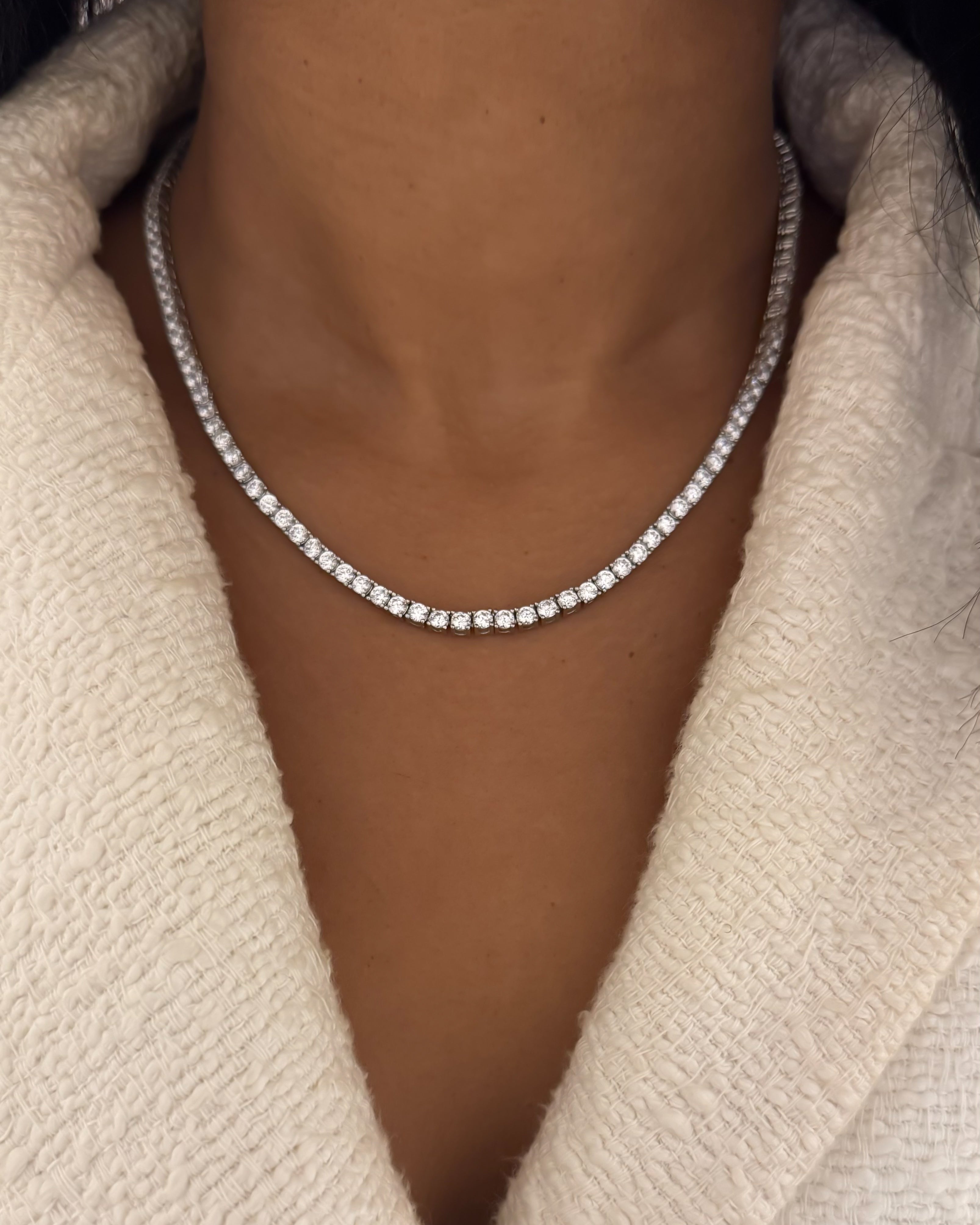 CZ TENNIS NECKLACE - 16”