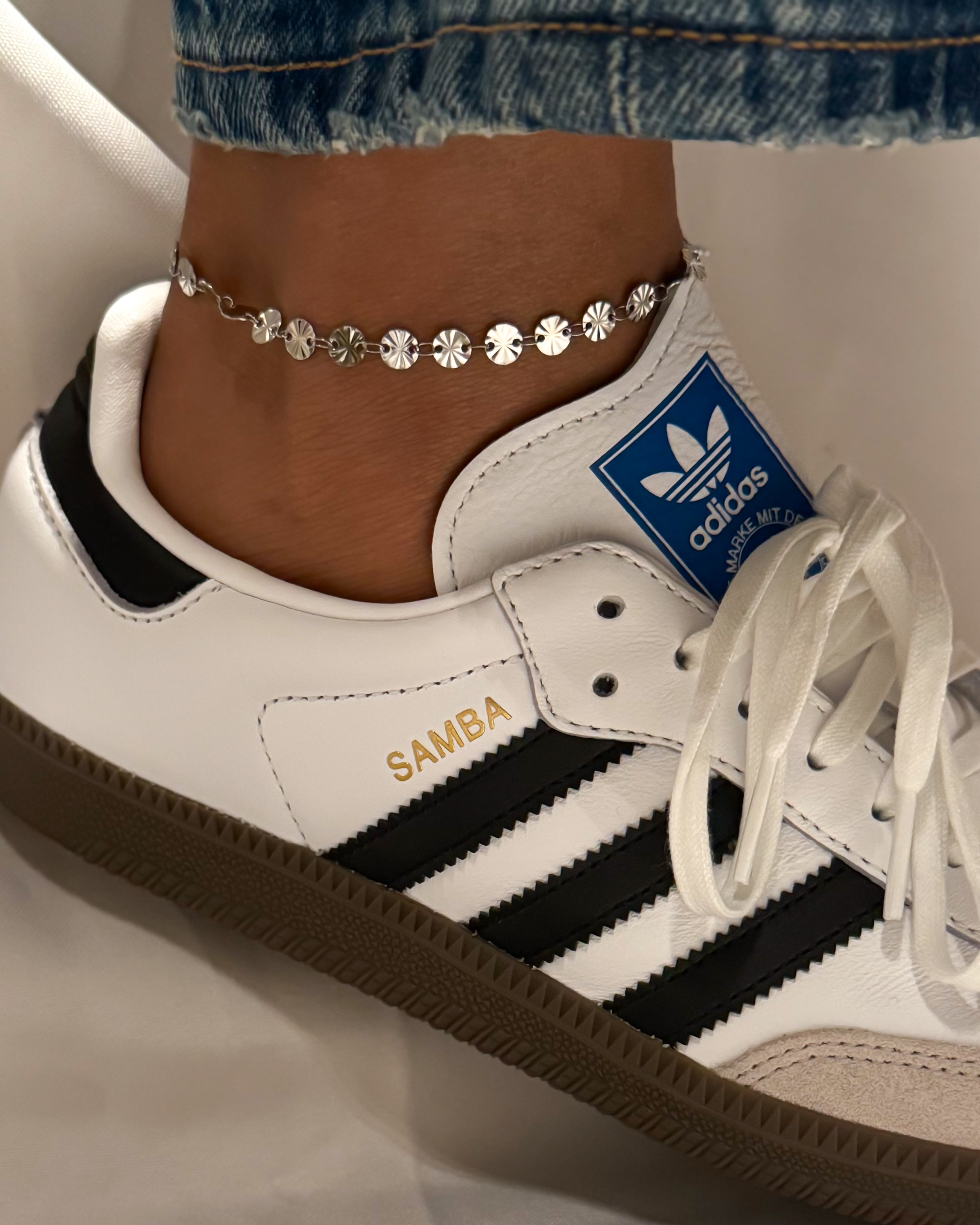 DECO LINK ANKLET - SILVER