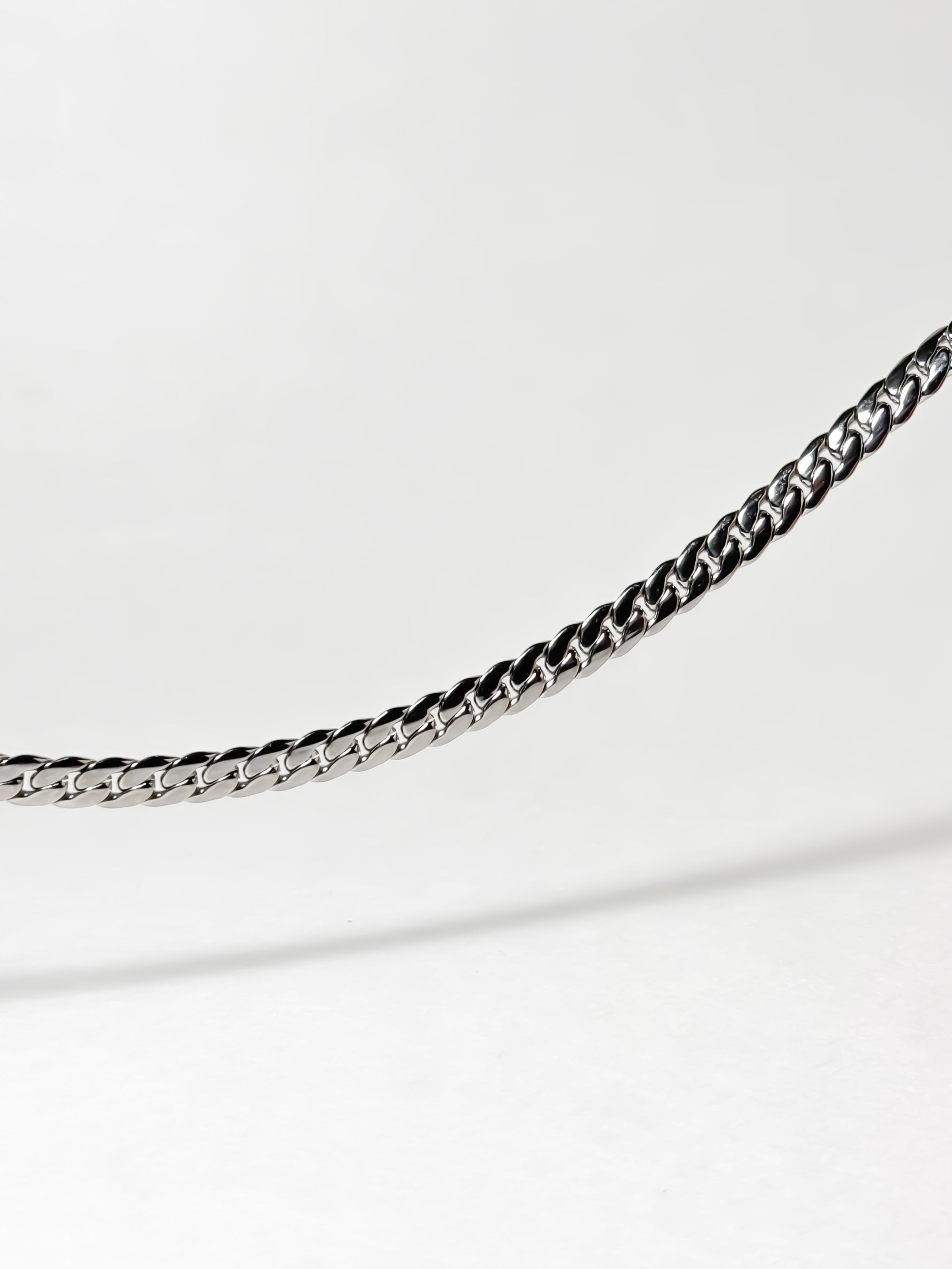 FLAT CUBAN ANKLET - STEEL