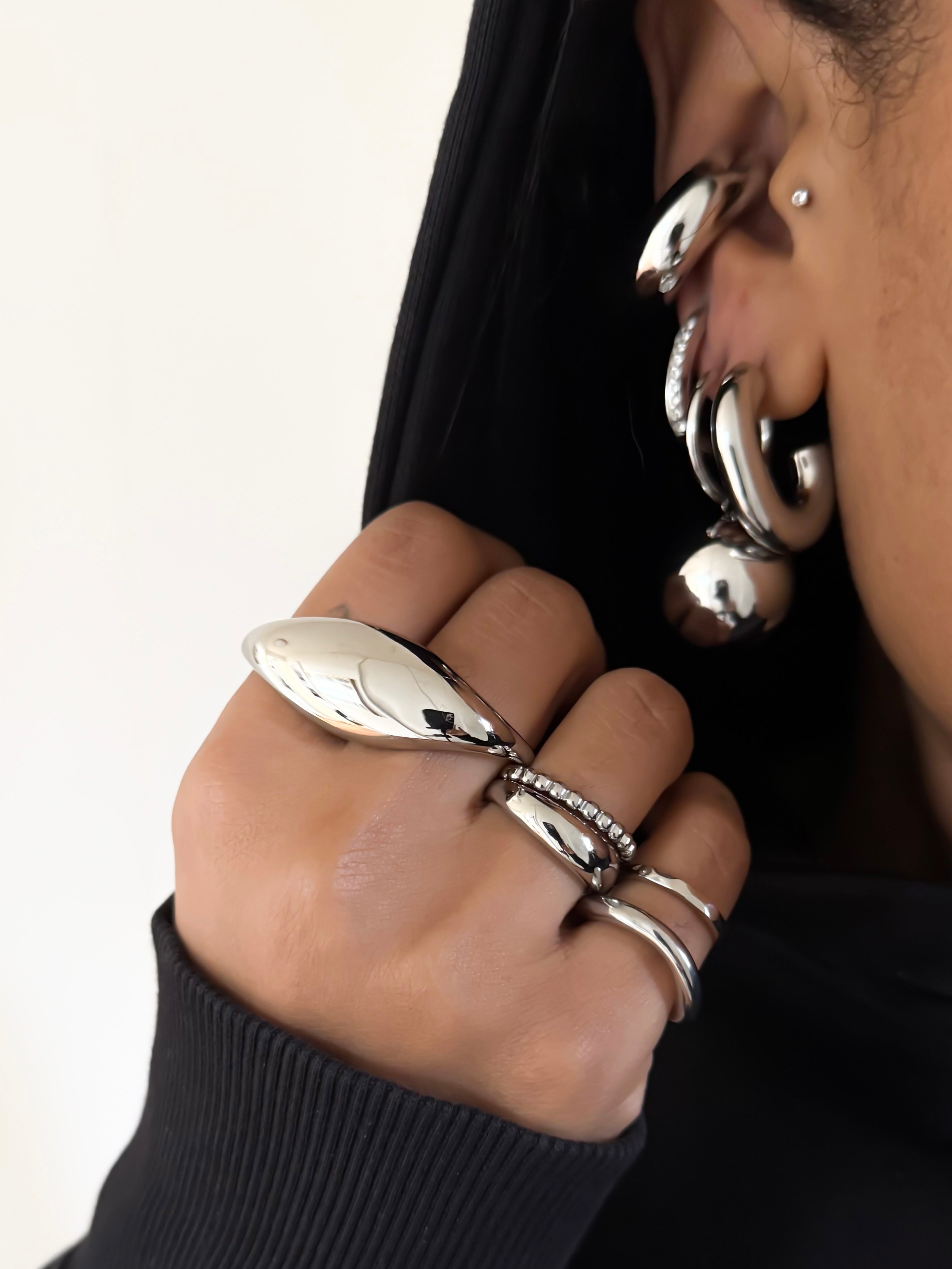 JAI EAR CUFF - SILVER