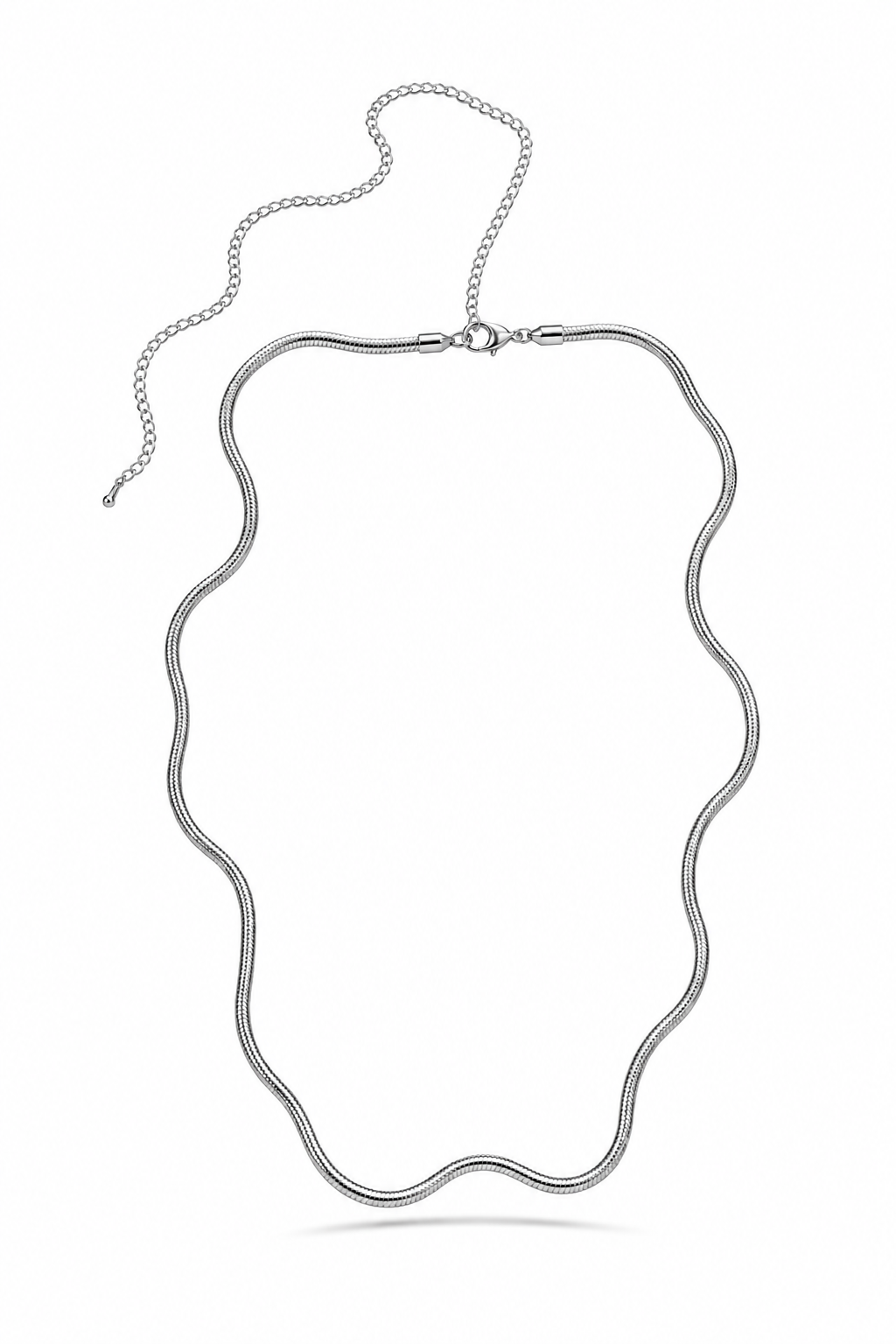 HERRINGBONE WAIST CHAIN - SILVER