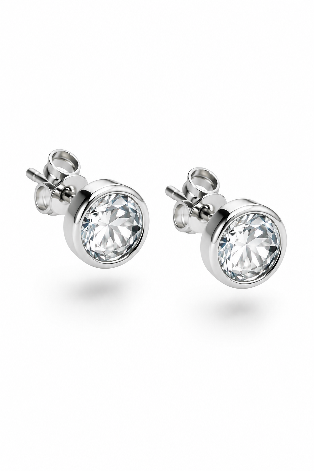 BEZEL STUDS - SILVER