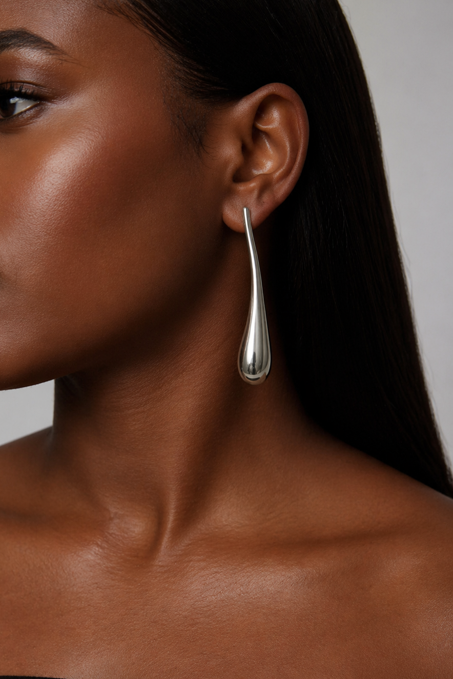 TEARDROP EARRINGS - SILVER