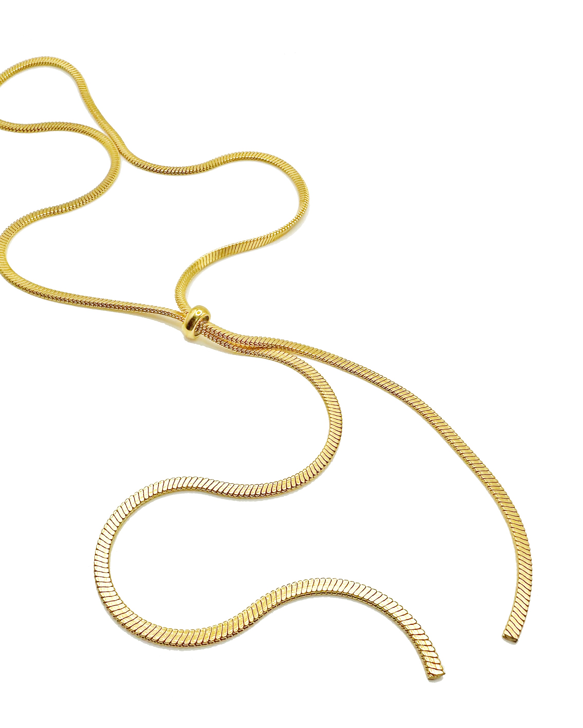 HERRINGBONE STRAND NECKLACE - GOLD