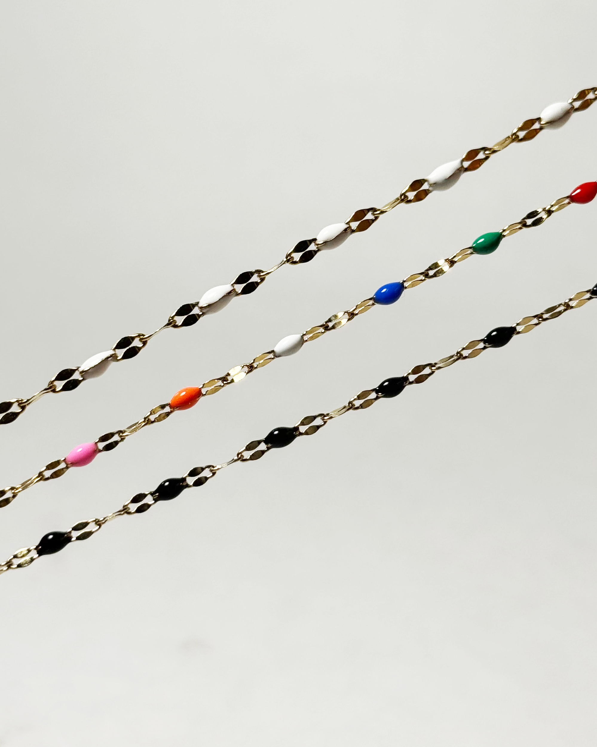 DECO BEADED ANKLET SET - GOLD