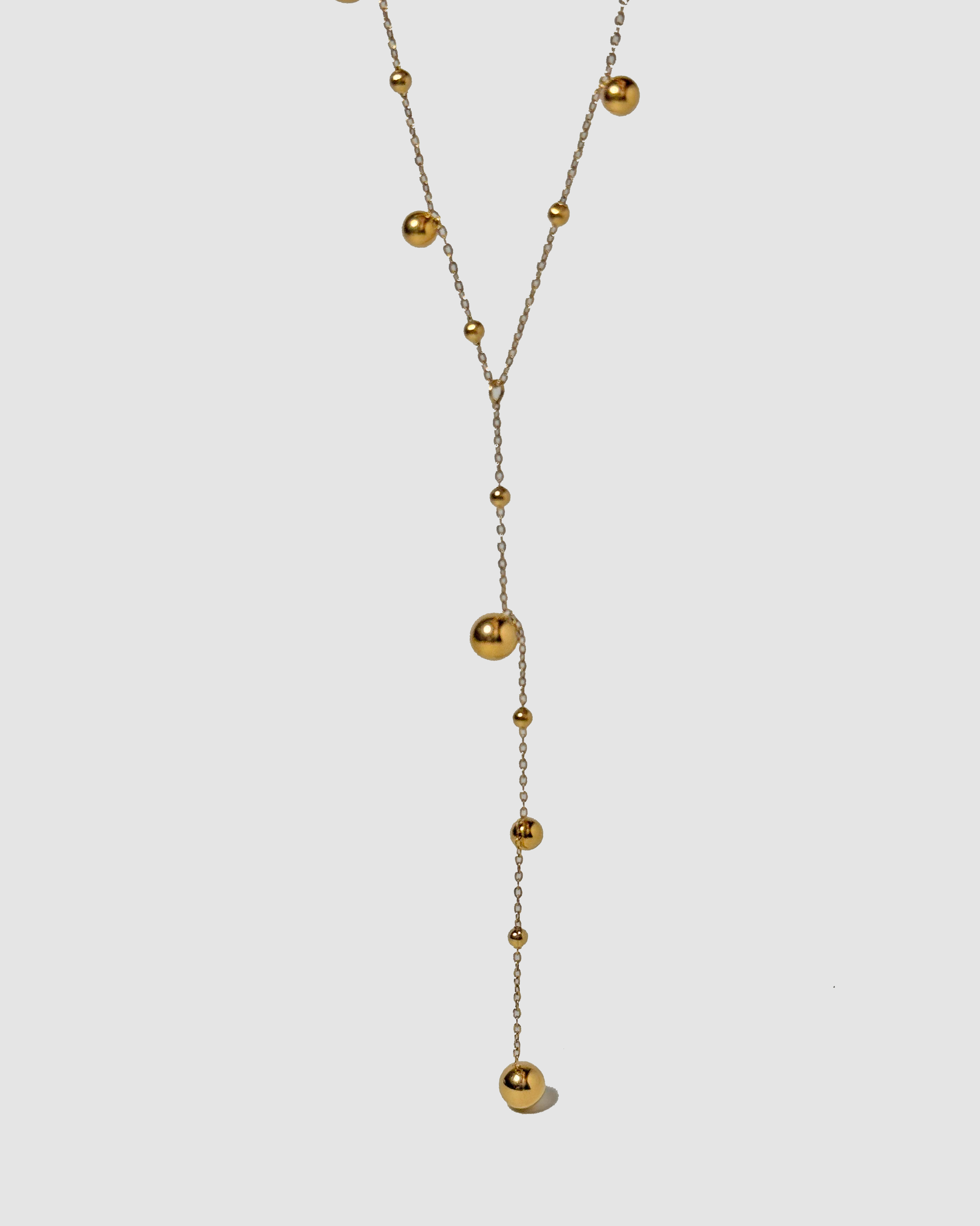 MIA LARIAT NECKLACE - GOLD