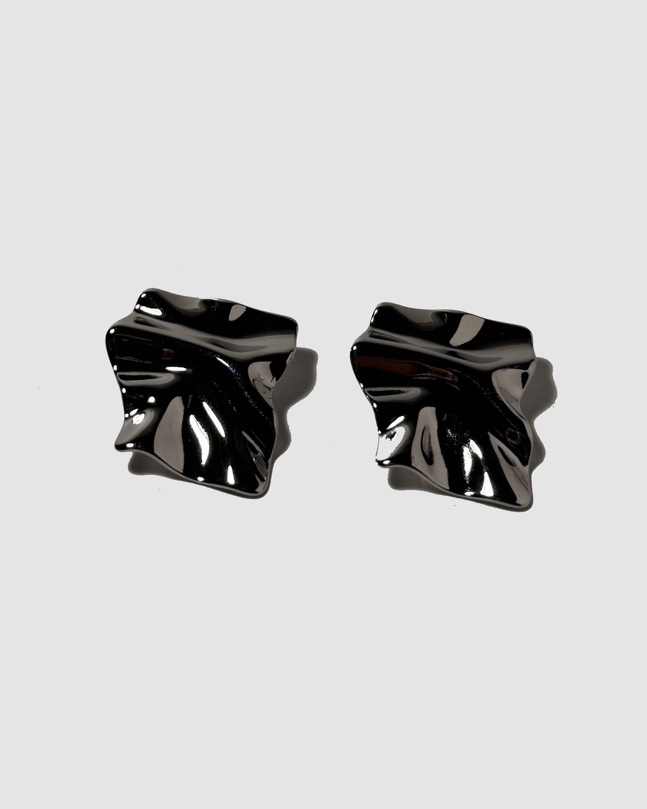 CRINKLE EARRINGS - SILVER