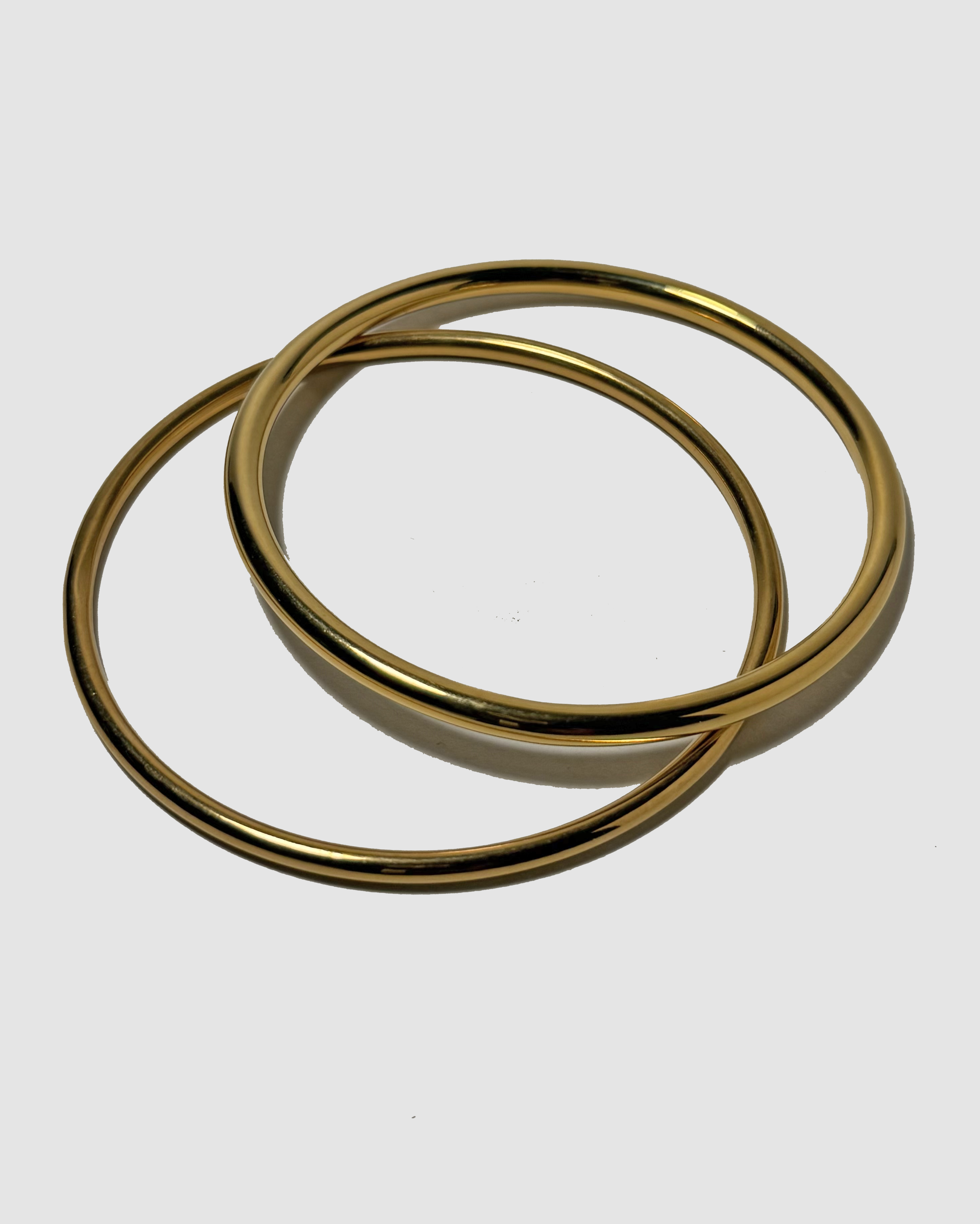 3MM + 4MM BANGLE SET - GOLD
