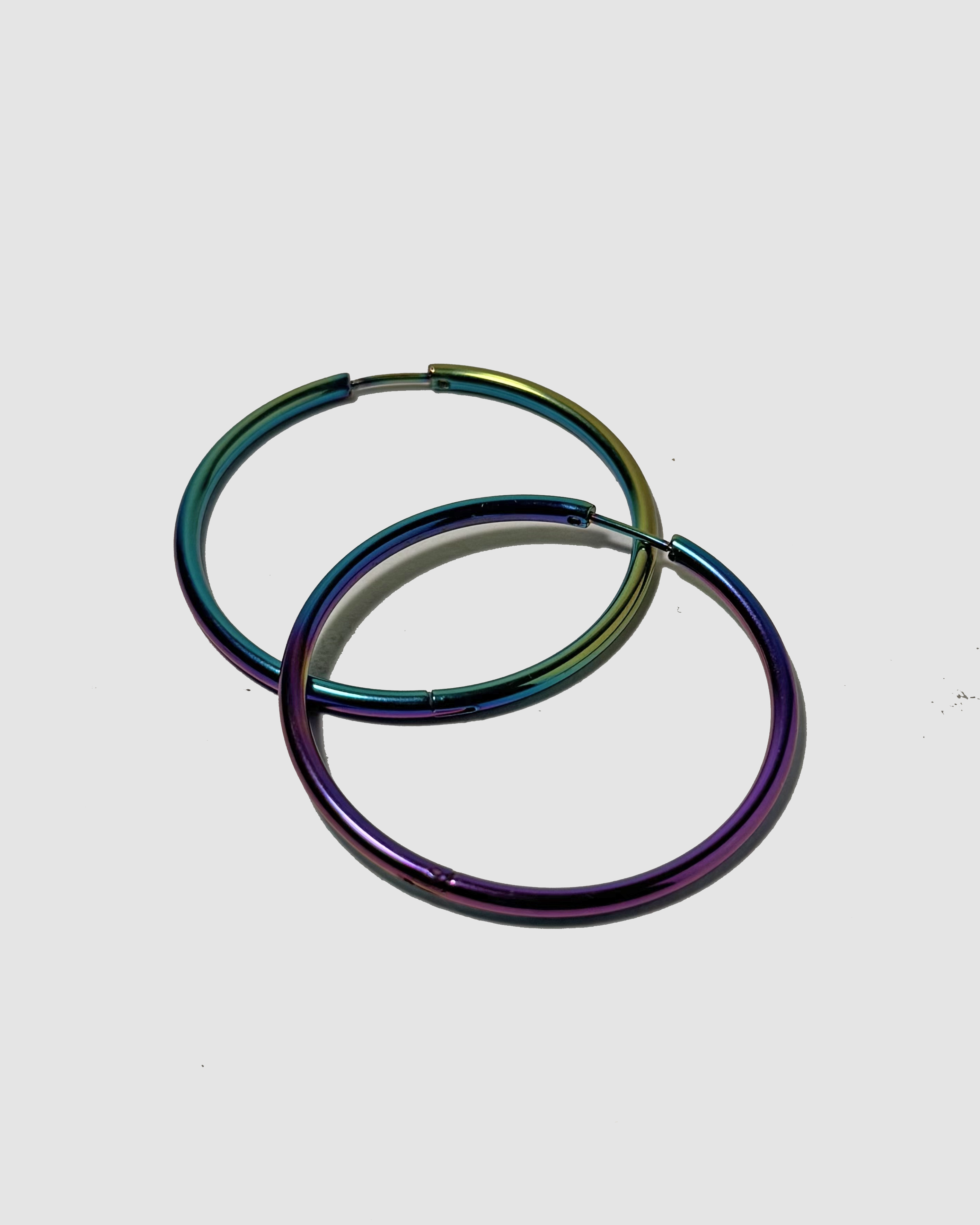 IRIDESCENT HINGE HOOPS
