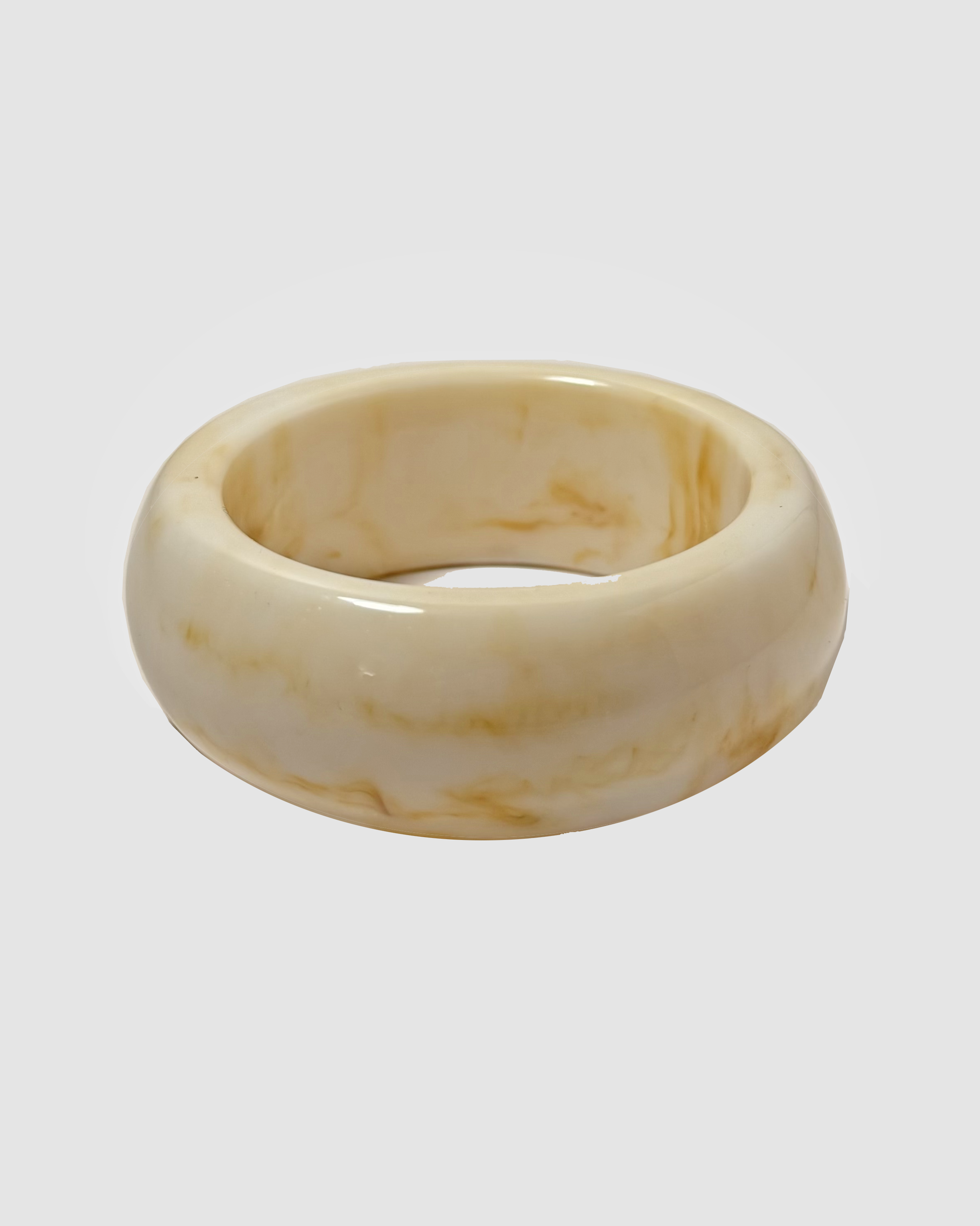 ACRYLIC ORBIT BANGLE - LATTE