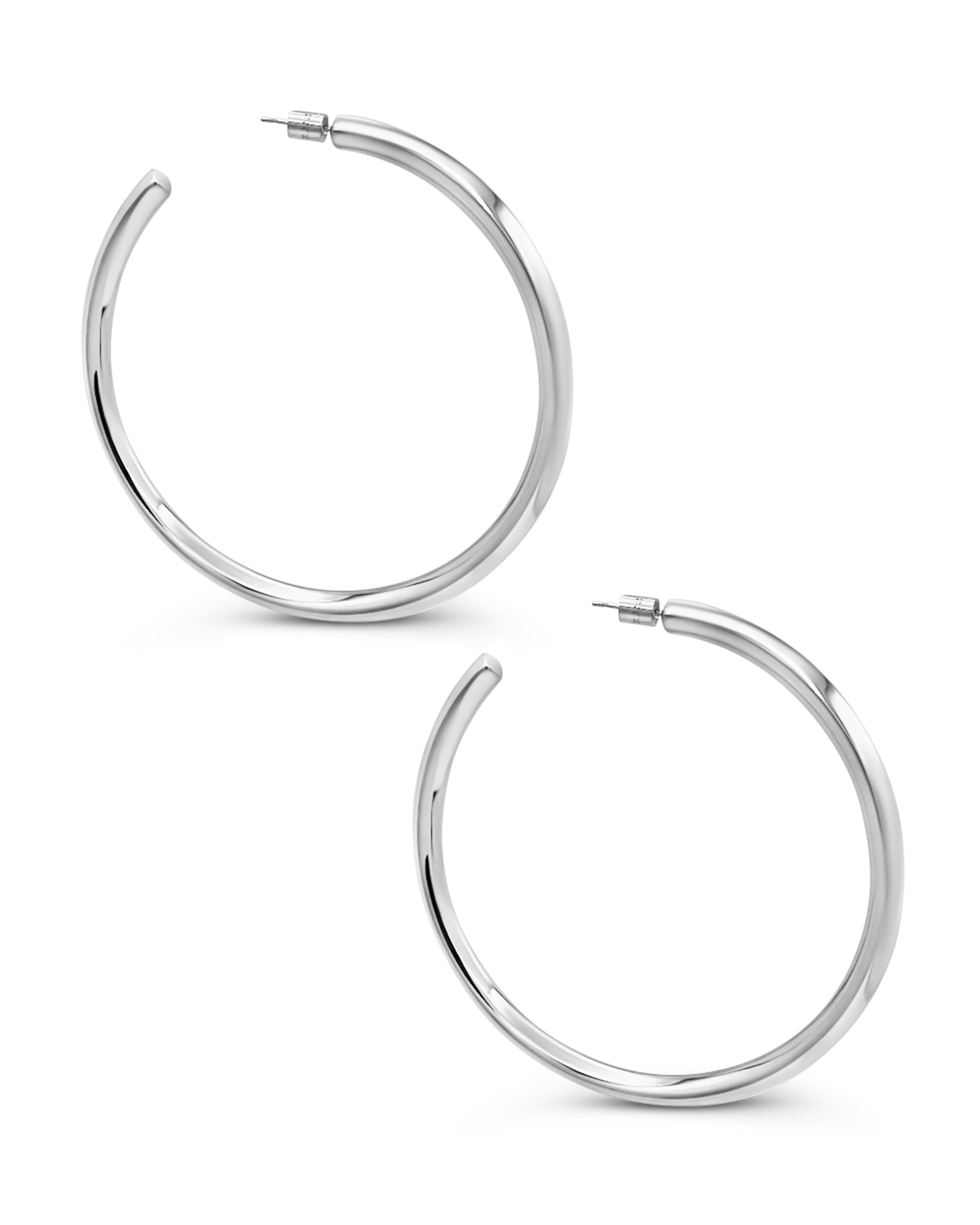 SIGNATURE HOOPS - SILVER