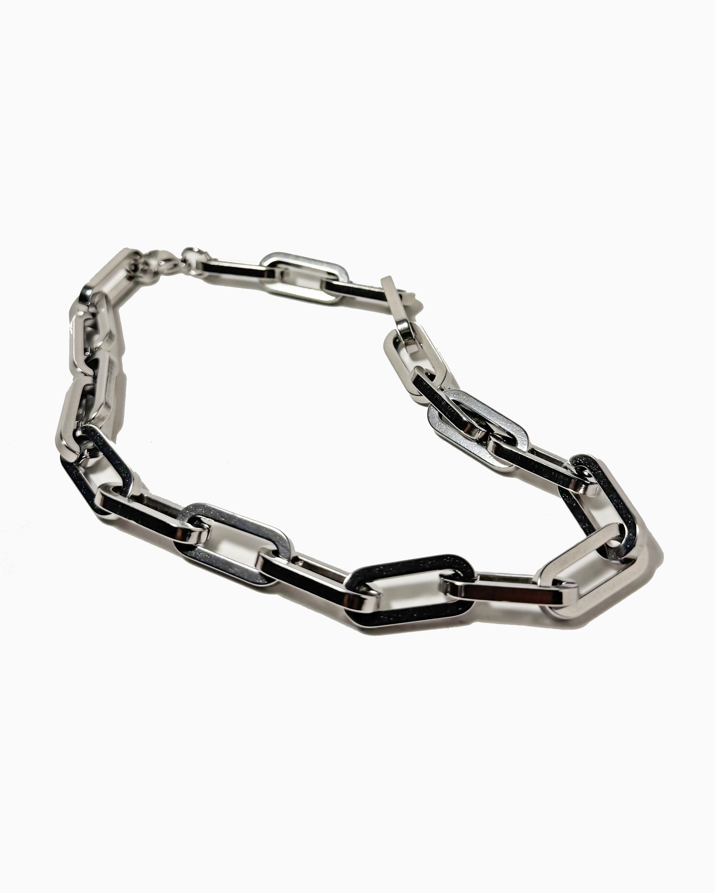 CHUNKY OVAL - 16” SILVER