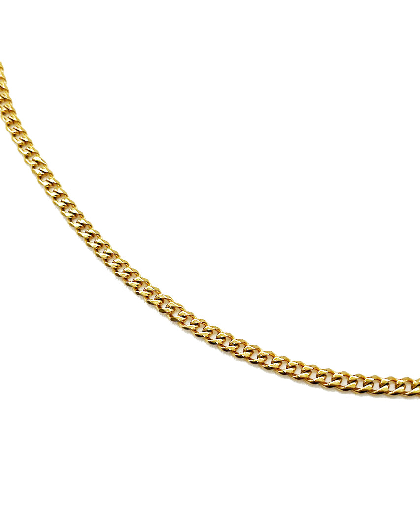 MICRO CUBAN ANKLET - GOLD